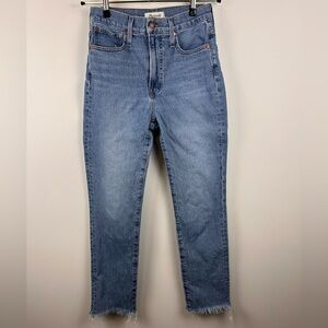 Madewell perfect vintage jeans size 27 high rise denim